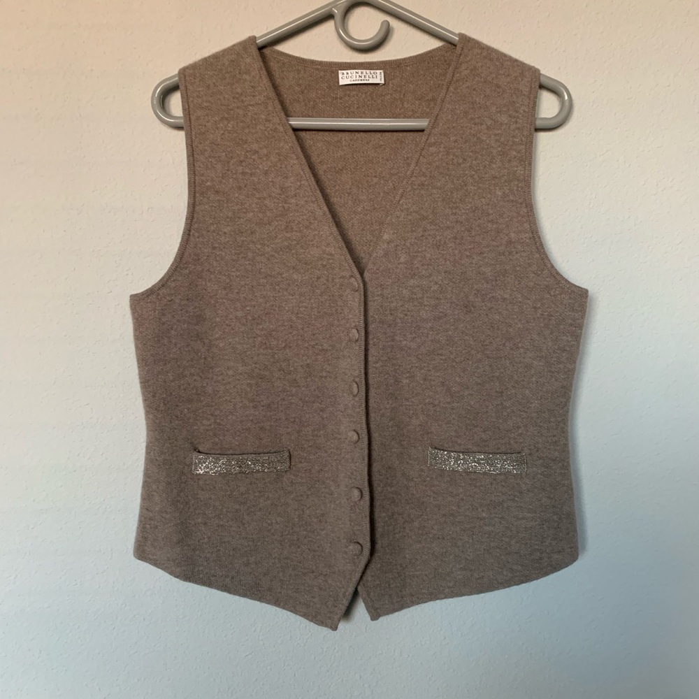 Brunello Cucinelli Tan Cashmere Sweater